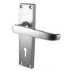 Satin Chrome Lever Lock Door Handles