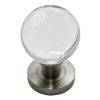 Clear Glass Ball Mortice Door Knobs
