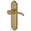 Verona Small Scroll Lever Polished Brass Latch Door Handles