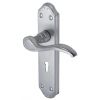 Verona Small Scroll Lever Satin Chrome Keyhole Door Handles