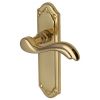 Lisboa Scroll Lever Polished Brass Latch Door Handles