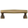 Art Deco Style Antique Brass Cabinet Pull Handle 96mm