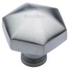 Satin Chrome Hexagon Cabinet Knob 32mm