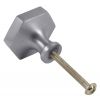 Satin Chrome Hexagon Cabinet Knob 32mm