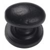 Black Antique Iron Oval Shaped Cupboard Knob