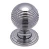 Polished Chrome 32mm Reeded Ball Cupboard Knob