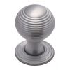 Satin Chrome 32mm Reeded Ball Cupboard Knob