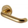 Harmony Polished Brass Return To Door Lever on Round Rose