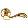 Lisboa Polished Brass Decorative Lever on Round Rose