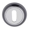 Polished Chrome Curved Key Hole Escutcheon 48mm