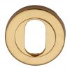 Polished Brass Round Oval Profile Escutcheon 53mm