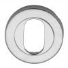 Satin Chrome Round Oval Profile Escutcheon 53mm