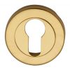 Polished Brass Round Euro Profile Escutcheon 53mm