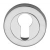 Satin Chrome Round Euro Profile Escutcheon 53mm