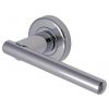 Challenger Polished Chrome Tubular Lever on Round Rose