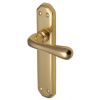 Charlbury Contoured Lever Polished Brass Latch Door Handles
