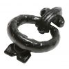 Black Antique Iron Fleur De Lys Ring Door Knocker 586