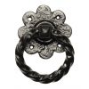 Black Antique Iron Twisted Ring Gate Handle 101mm 632