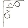 Black Antique Ornate Shelf Brackets In Pairs