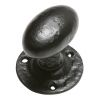 Black Antique Oval Mortice Door Knobs 1550