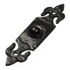Black Antique Fleur De Lys Bell Push 1761