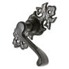 Black Antique Lever Latch Door Handles Short Plate 2434
