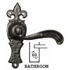 Black Antique Bathroom Door Handles 159x50 2442