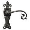 Black Antique Lever Latch Door Handles 165x50mm 2444