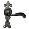 Black Antique Bathroom Door Handles 165x50 2449