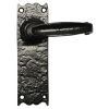 Black Antique Lever Latch Door Handles 164x47mm 2454