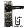 Black Antique Bathroom Door Handles 164x47 2454