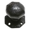 Black Antique Octagonal Mortice Door Knobs 57mm 3056