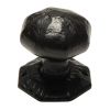Black Antique Octagonal Mortice Door Knobs 57mm 3056