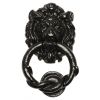 Black Antique Lion Door Knocker 101mm 4896
