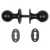 Smooth Black Iron Ball Door Knobs 44mm C387