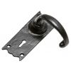 Black Iron Lever Lock Door Handles 2519