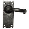 Black Iron Lever Latch Door Handles 2519