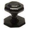 Smooth Black Iron Octagonal Centre Door Knob 3370
