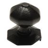 Smooth Black Iron Centre Door Knob 65mm 3372
