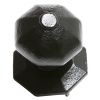 Smooth Black Iron Centre Door Knob 65mm 3372