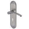 Ambassador Curved Lever Dual Finish Chrome Keyhole Door Handles