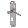 Ambassador Curved Lever Dual Finish Chrome 48mm Euro Door Handles