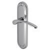 Ambassador Curved Lever Polished Chrome Latch Door Handles