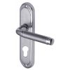 Saturn Straight Lever Apollo Chrome 48mm Euro Cylinder Door Handles