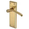 Hilton Curved Lever Dual Finish Brass Latch Door Handles