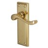 Edwardian Scroll Lever Polished Brass Latch Door Handles