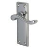 Edwardian Scroll Lever Polished Chrome Latch Door Handles