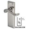 Edwardian Scroll Lever Dual Finish Nickel Bathroom Door Handles