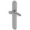 Algarve Shaped Lever Polished Chrome Latch Door Handles