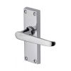 Victoria Straight Lever Polished Chrome Short Latch Door Handles